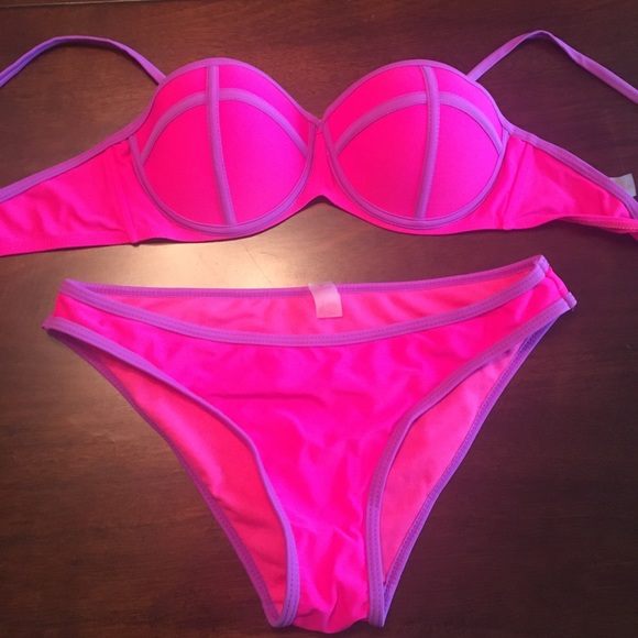 pink and purple bikini